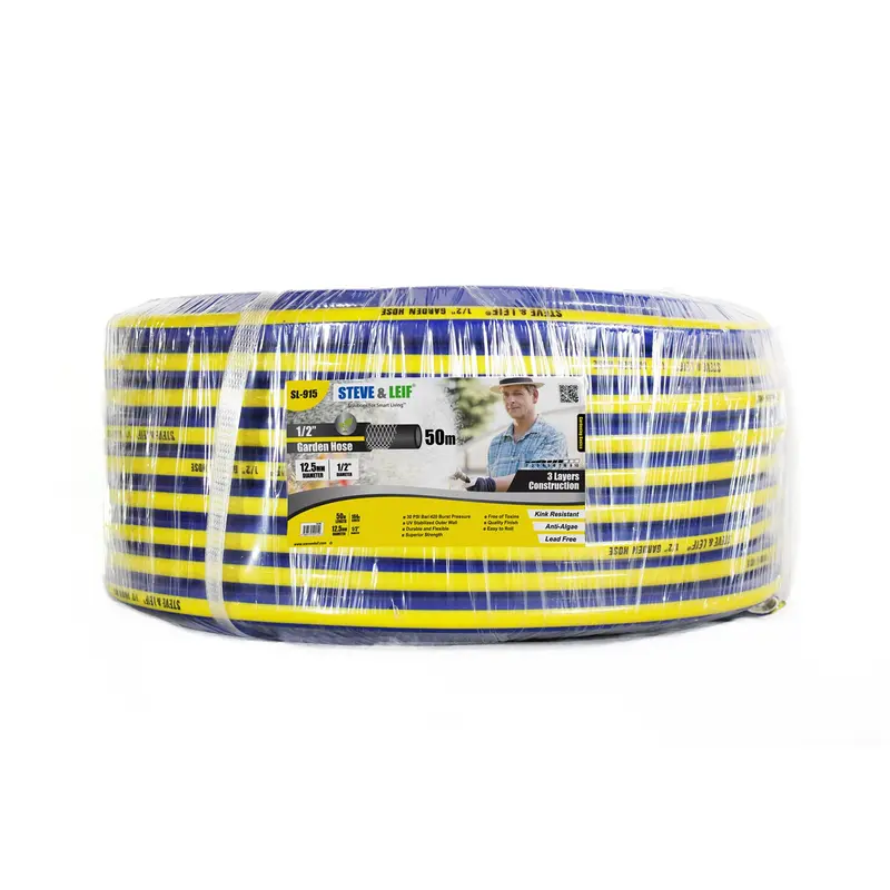 1/2 Inch Reinforced Garden Hose – 50M Blue & Yellow 1