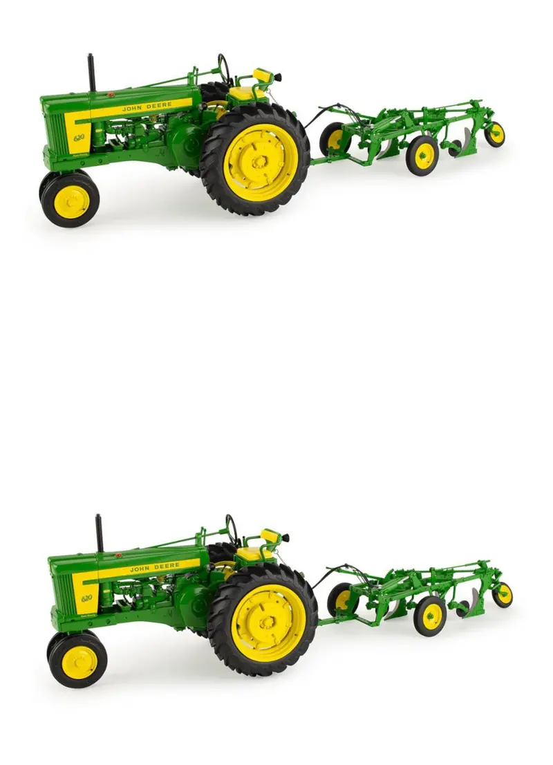 1:16 Scale John Deere 620 Tractor With 555 Plow – Dual-Pack Precision Model (Lp70535) 1