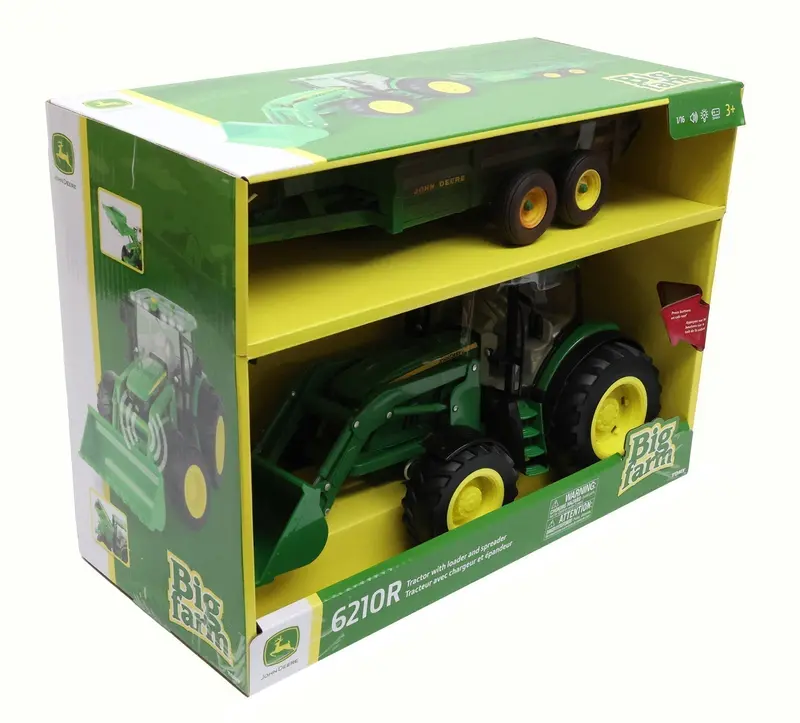 1:16 Scale John Deere 6210R Tractor Toy With Loader & Spreader – Lp85913 1