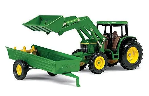 1:32 John Deere 6210 Tractor With Front Loader And Fertilizer Spreader – Ertl 1