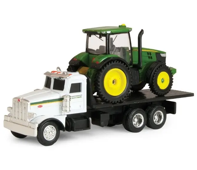 1:64 Scale John Deere 7200R Tractor & Peterbilt 367 Die-Cast Toy Set - Tbe45410 1