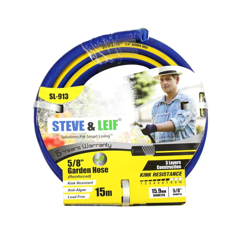 5/8 Inch Lightweight Garden Hose – 15M Blue & Yellow 1