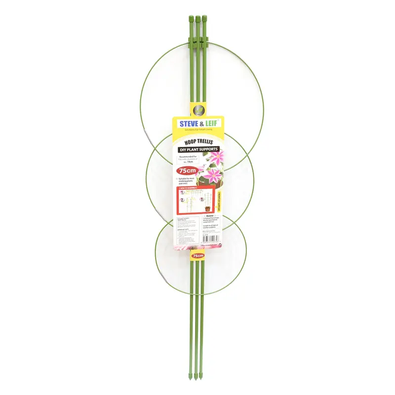 Adjustable Hoop Trellis Kit – Diy Garden Plant Support (75 Cm Height) 1