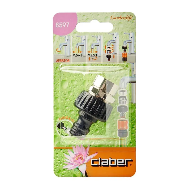 Aerator-Integrated Tap Adapter – 3/4-Inch Threaded – Model 8597 1