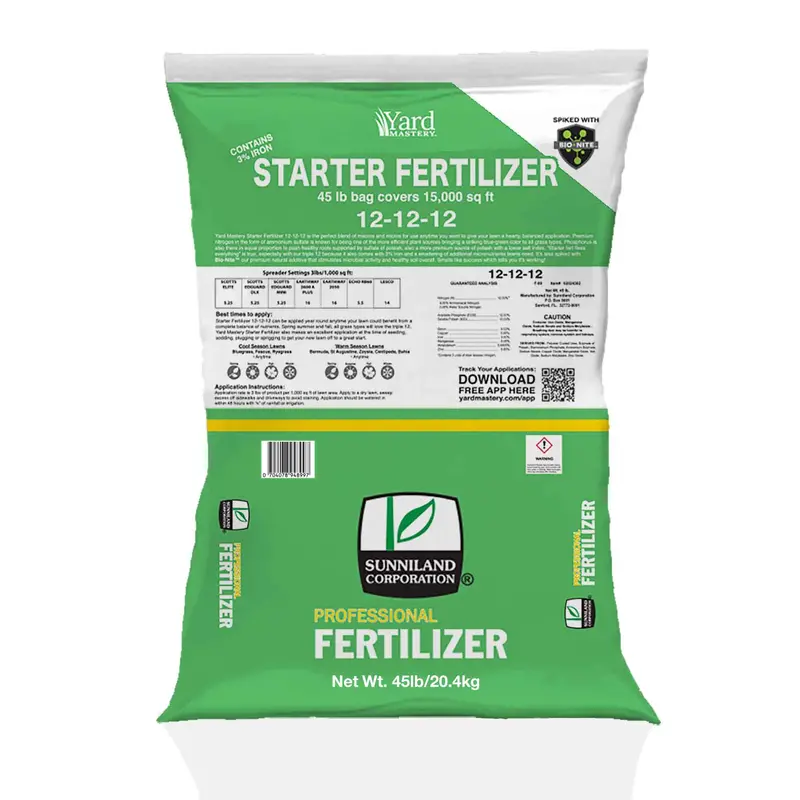 Bio-Nite Starter Fertilizer (12-12-12 + 3% Iron) — Balanced Nutrient Blend For Seeding And Sodding 1