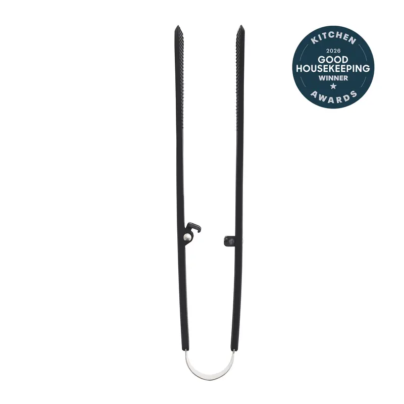 Black Wide-Grip Silicone Tongs – Premiere Line 1