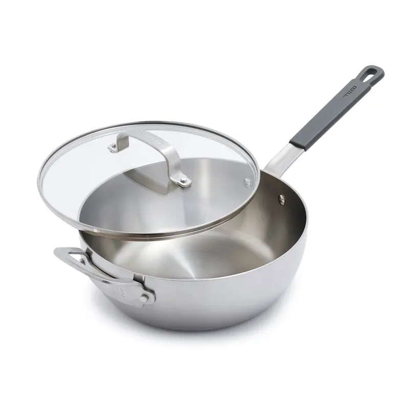 Bobby Flay By Greenpan 3.57-Qt Stainless Steel Chef’S Pan With Lid 1