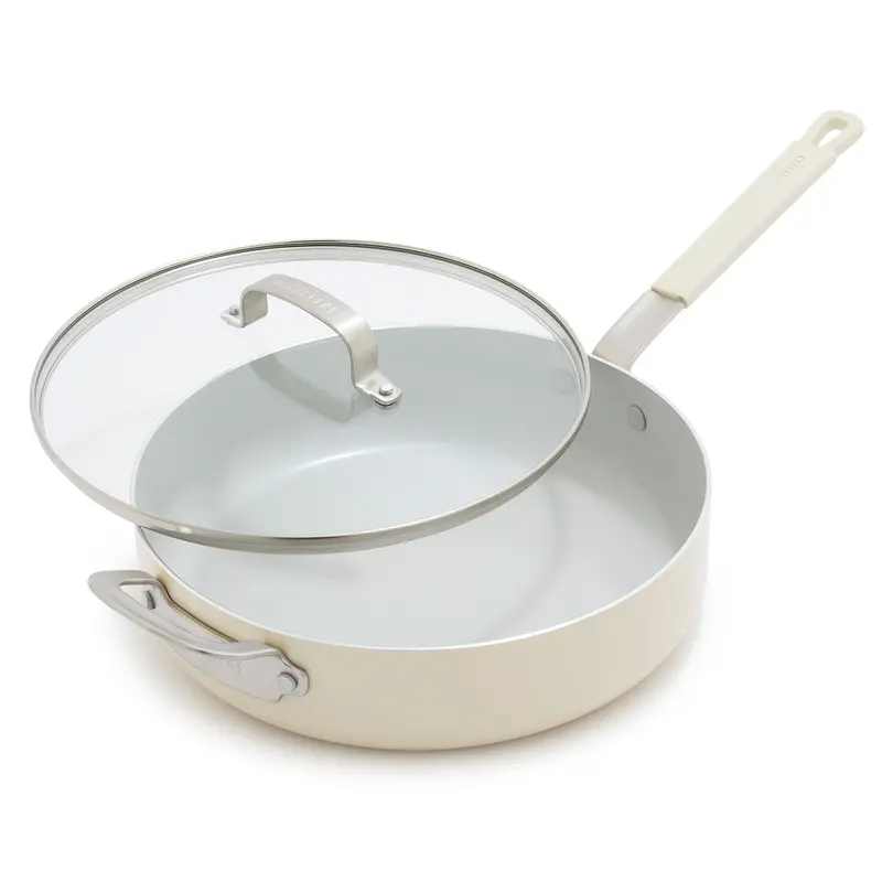 Bobby Flay By Greenpan 4.5-Qt Ceramic Nonstick Sauté Pan With Lid – Cream 1