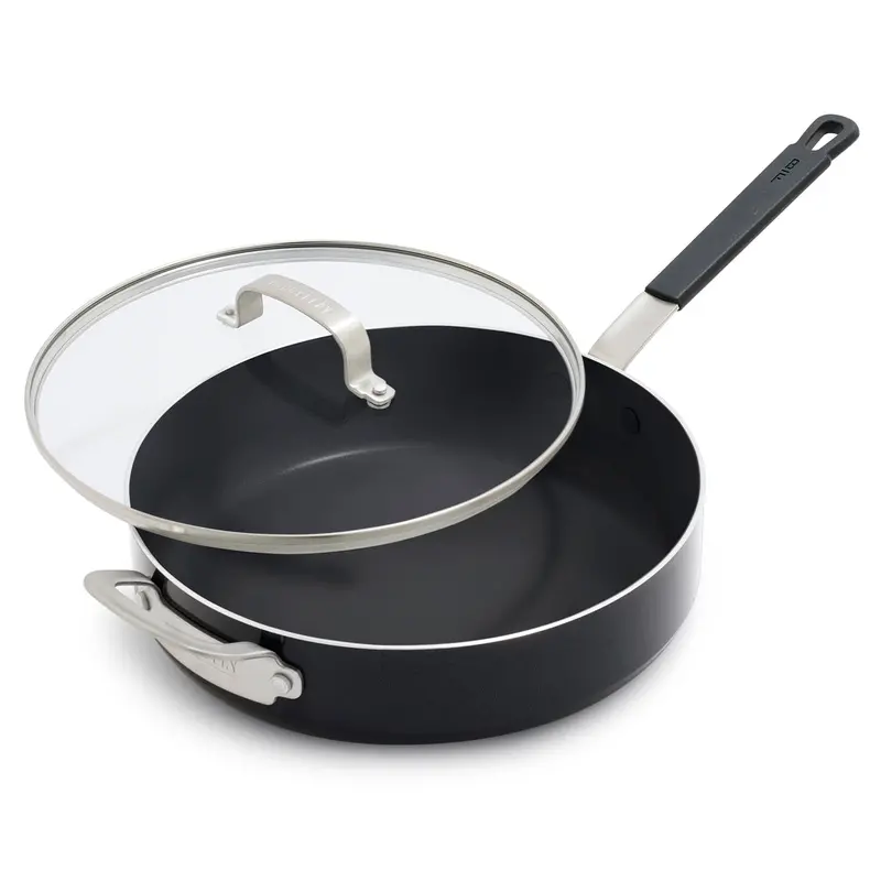 Bobby Flay By Greenpan 4.5-Qt Ceramic Nonstick Sauté Pan With Lid – Matte Black 1