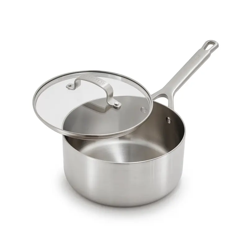 Bobby Flay Greenpan Chef Series 3-Quart Stainless Steel Uncoated Saucepan 1