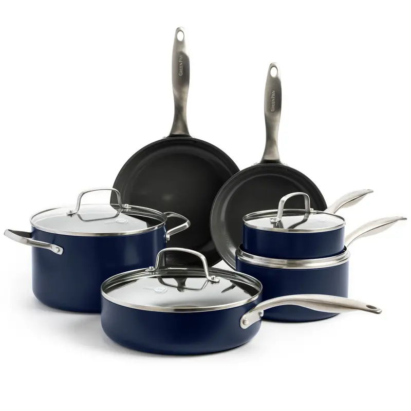Canterbury Ceramic Nonstick 10-Piece Cookware Set – Oxford Blue 1