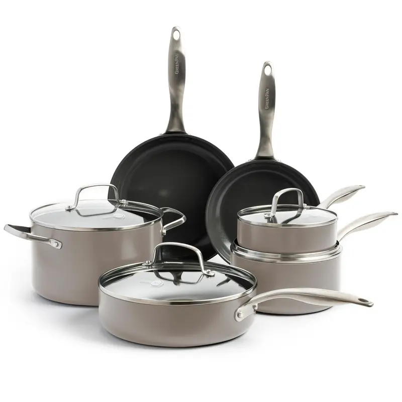Canterbury Ceramic Nonstick 10-Piece Cookware Set – Warm Clay 1