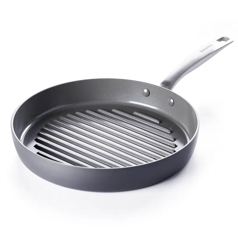 Chatham 11-Inch Ceramic Nonstick Grill Pan – Round Design 1
