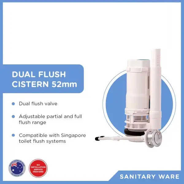 Dual-Flush Mechanism Cistern – 52Mm Standard Fit 1