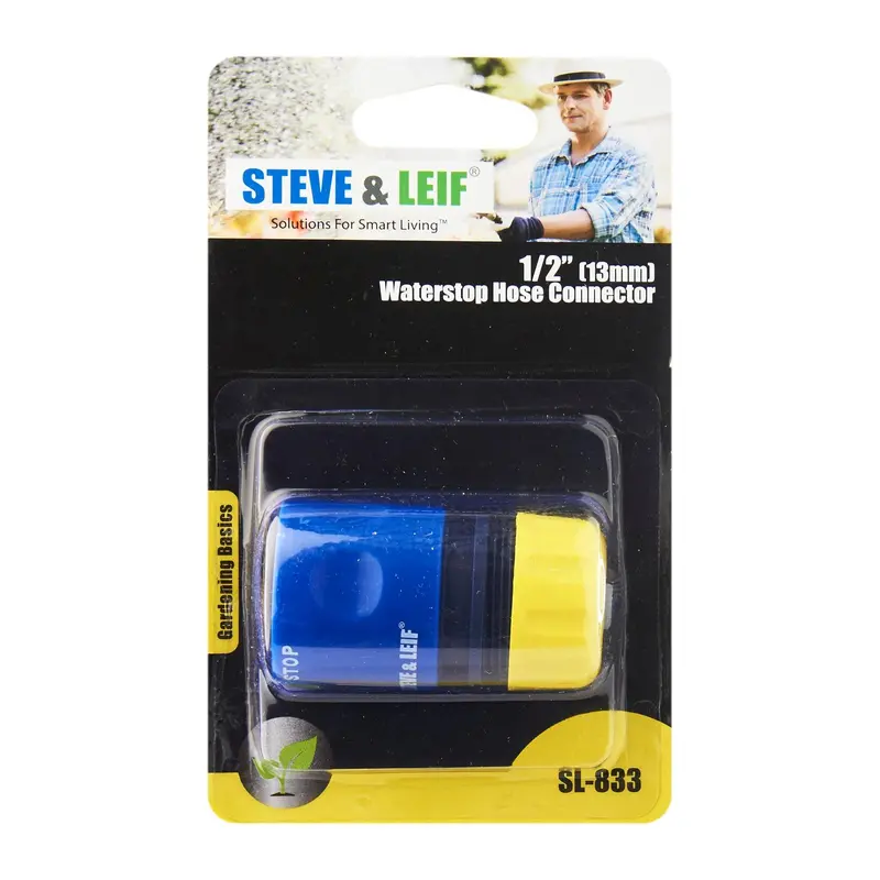 Dual-Size Waterstop Hose Connector – Fits 1/2" (13Mm) & 5/8" (16Mm) 1