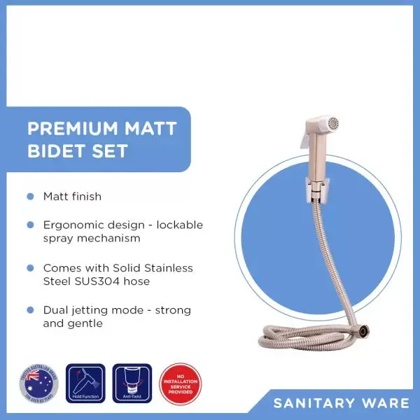 Elegant Matte-Finish Bidet Kit With Accessories 1