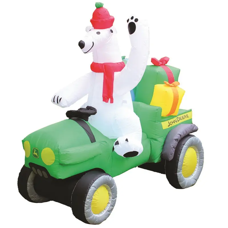 John Deere Gator Inflatable Toy With Polar Bear Design 1