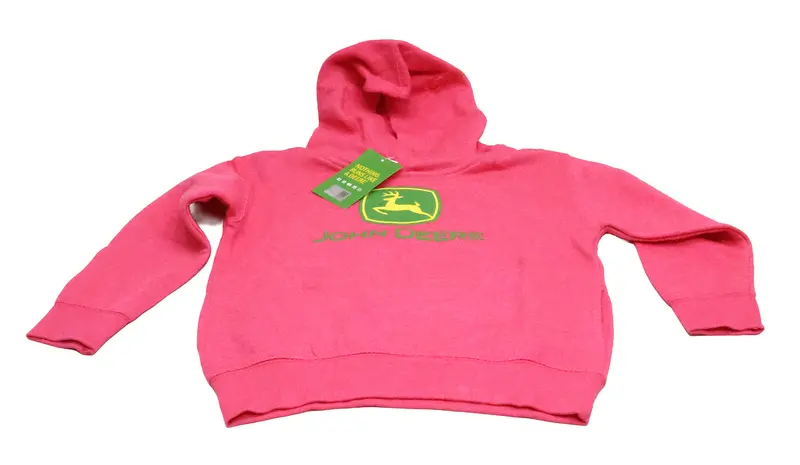 John Deere Hot Pink Toddler Hoodie – Size 5/6T, Licensed Apparel 1