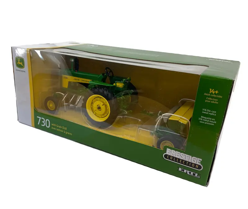 John Deere Lp77315 1:16 Scale 730 Tractor With Grain Drill Model 1