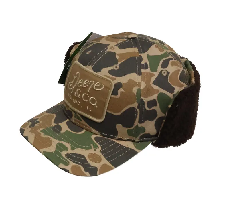John Deere Lp88249 Sherpa-Lined Trapper Cap With Embroidered Patch 1