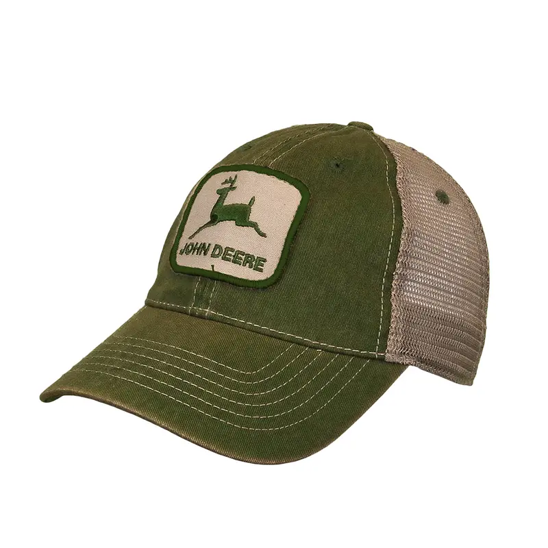 John Deere Men'S Iv Stone-Washed Cotton Cap With Embroidered Logo - Lp73336 1