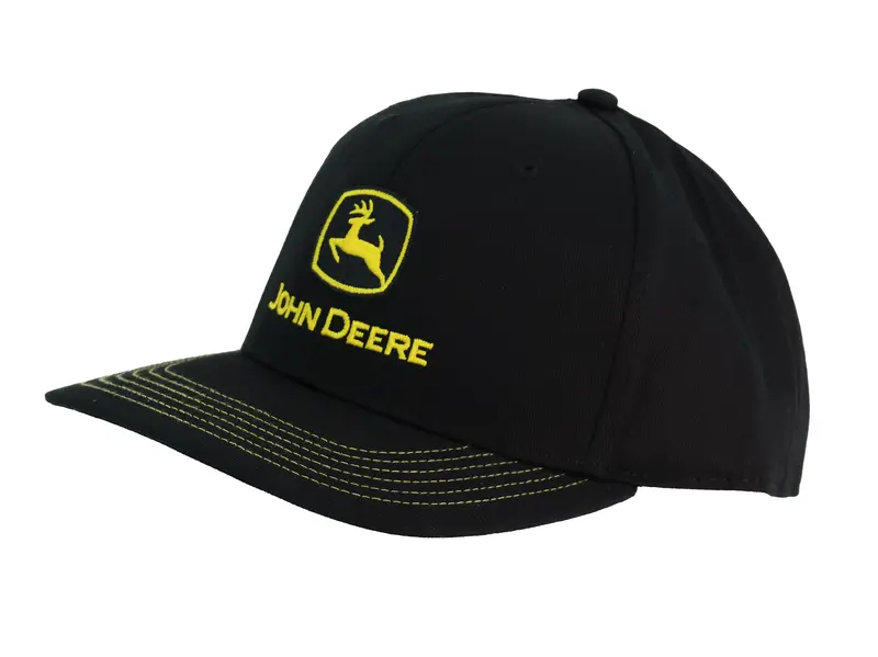 John Deere Moline 112 Black Woven Twill Snapback Cap - Lp82945 1