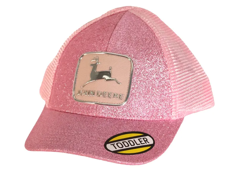 John Deere Toddler Pink Glitter Logo Cap (Model Lp78673) 1
