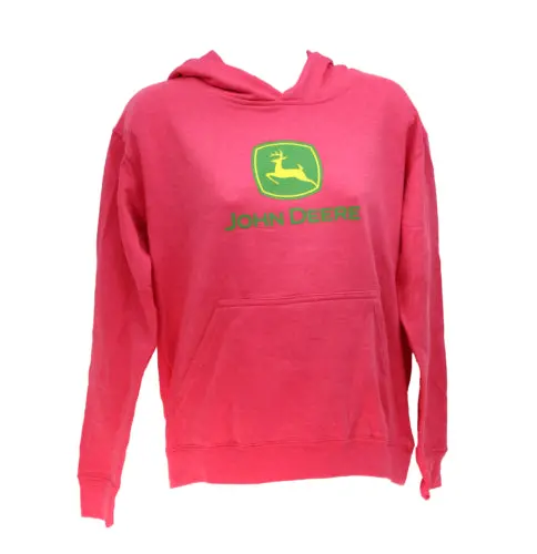 John Deere Youth Hot Pink Logo Hoodie – Large (Lp74823) 1