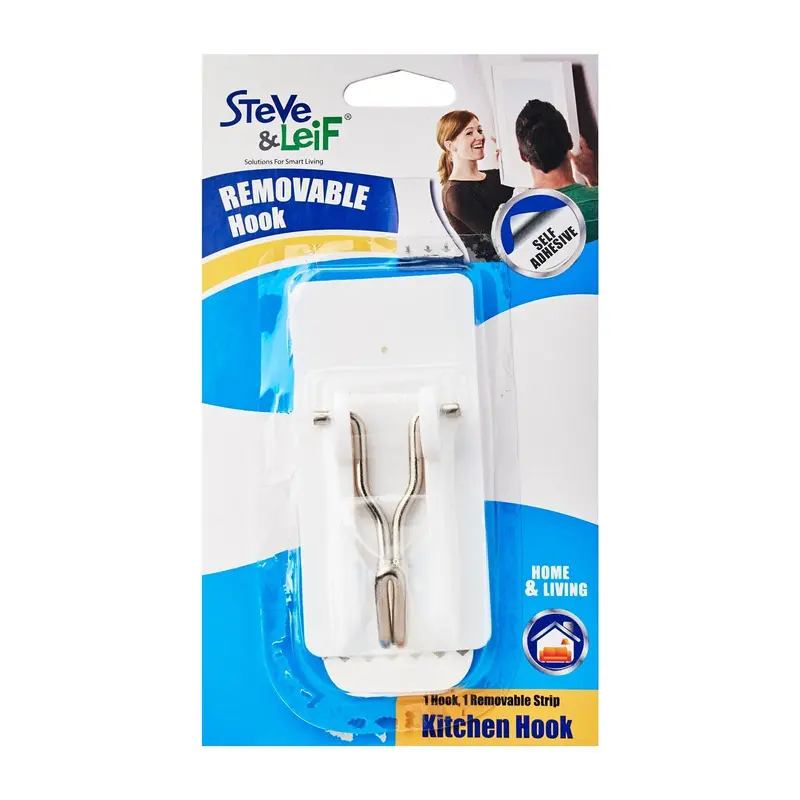 Large Removable Kitchen Hook – High-Grip Adhesive For Cookware & Utensils 1