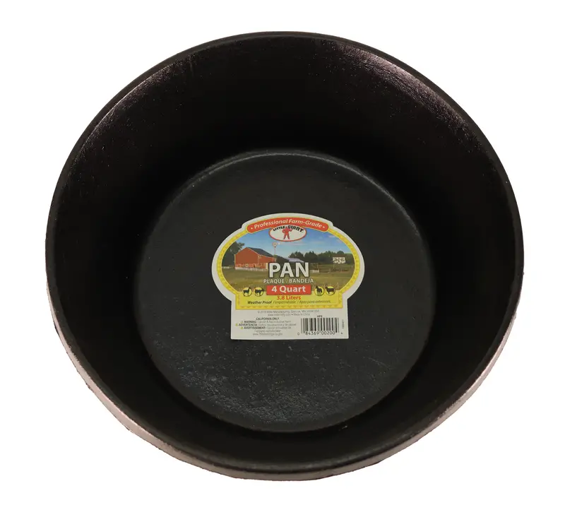 Little Giant 4-Quart Rubber Feed Pan – Durable Farm Supply (Hp-2) 1
