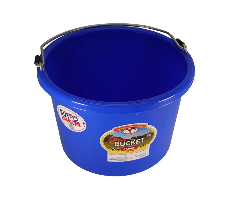 Little Giant Blue 8-Quart Plastic Bucket – Heavy-Duty Utility Container (P8Blue) 1