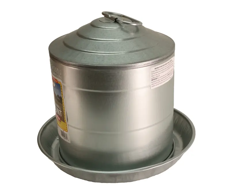 Little Giant Double-Wall Metal Poultry Fount – 1.5-Gallon – Model 9832 1