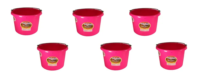 Little Giant Hot Pink 8-Quart Plastic Bucket – 6-Pack (P8Hotpink) 1