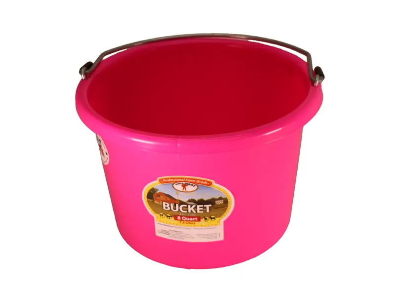 Little Giant Hot Pink 8-Quart Plastic Bucket – Color-Coded Utility Container (P8Hotpink) 1