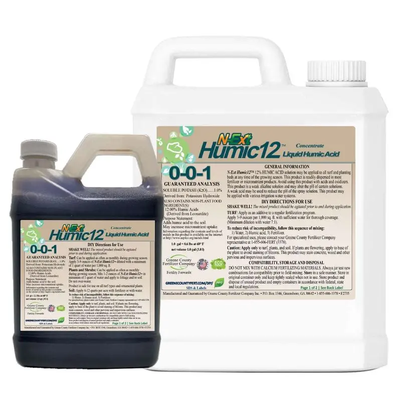 N-Ext Humic-12 Bio-Stimulant (0-0-1) — 12% Humic Acid Concentrate For Soil Structure And Nutrient Uptake 1