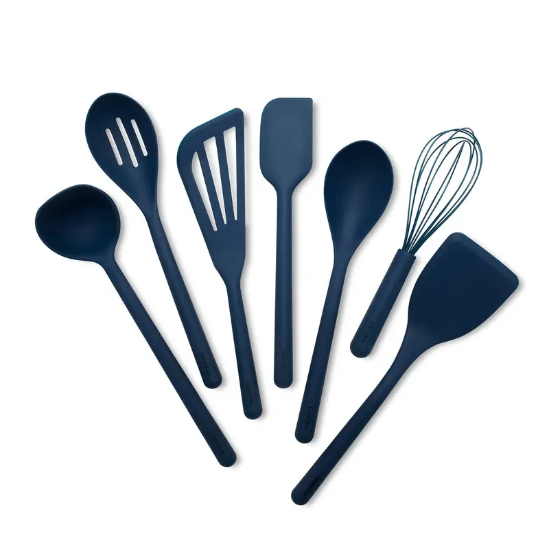Navy 7-Piece Platinum Silicone Utensil Set 1