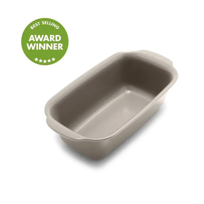 Premiere Ovenware Ceramic Nonstick 1-Pound Loaf Pan – Taupe 1