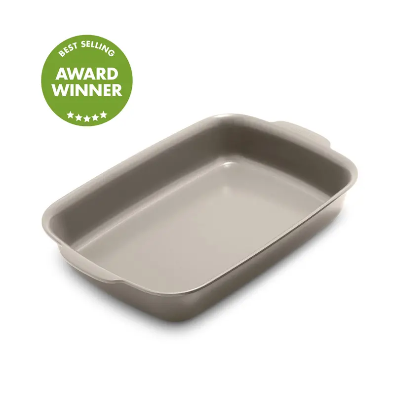 Premiere Ovenware Ceramic Nonstick 13" X 9" Rectangular Baking Dish – Taupe 1