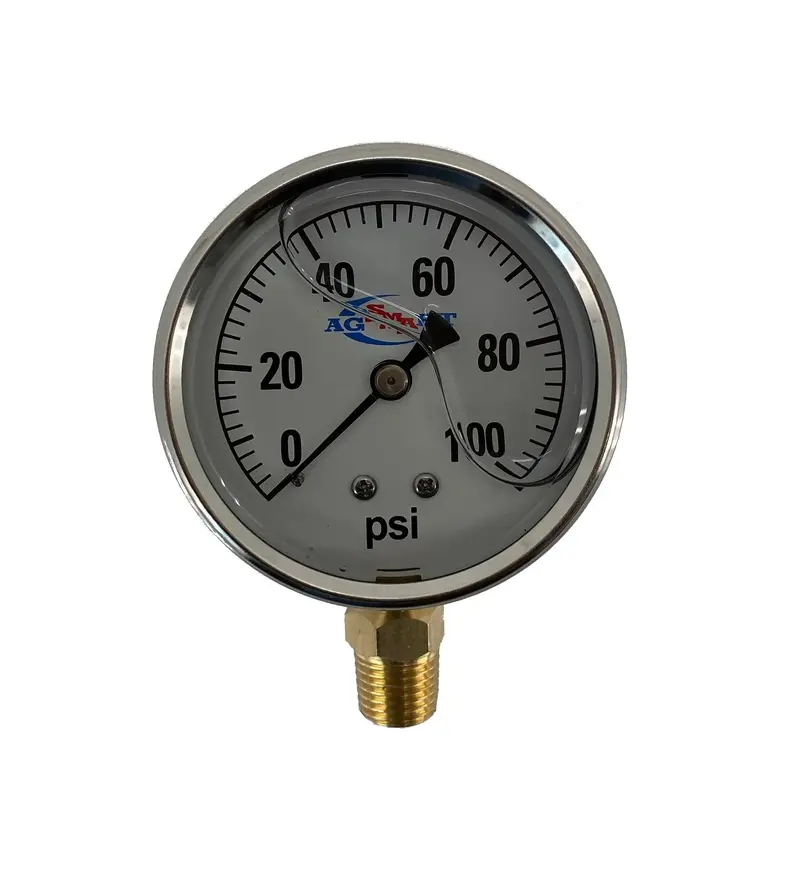 Sma 100 Psi Liquid-Filled Stainless Steel Pressure Gauge – 2.5" Dial - 920-Gg100 1