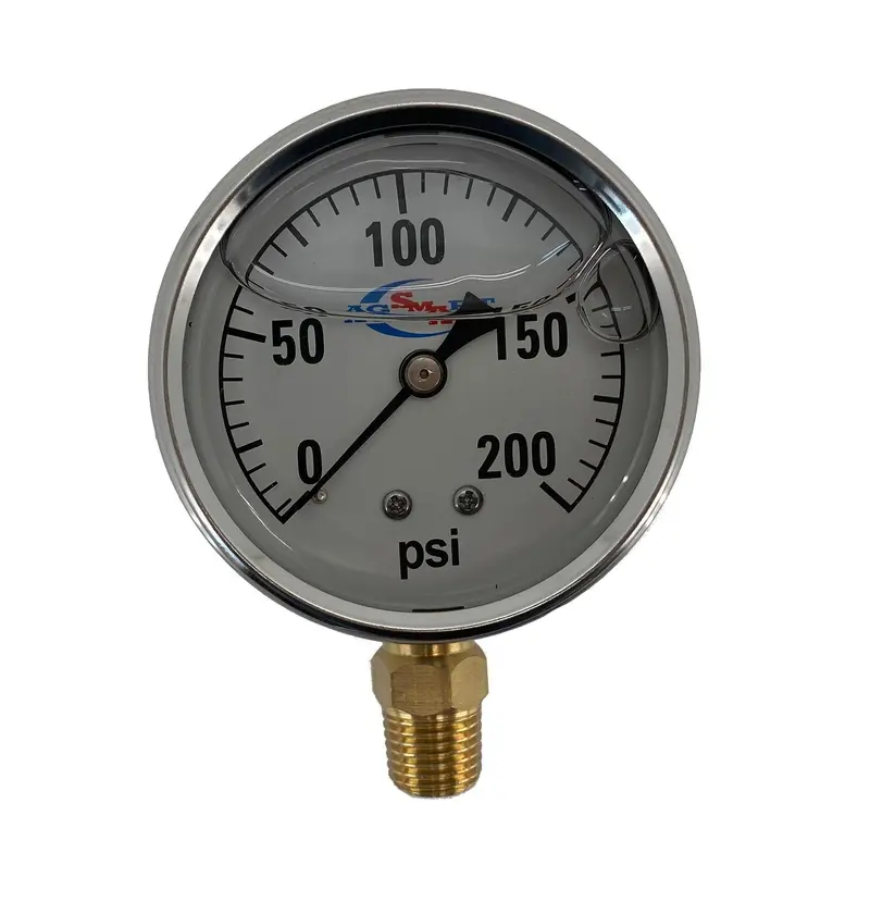 Sma 200 Psi Liquid-Filled Stainless Steel Pressure Gauge – 2.5" Dial - 920-Gg200 1