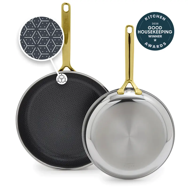 Spectra Gold 10" And 12" Hybrid Ceramic Fry Pan Duo 1