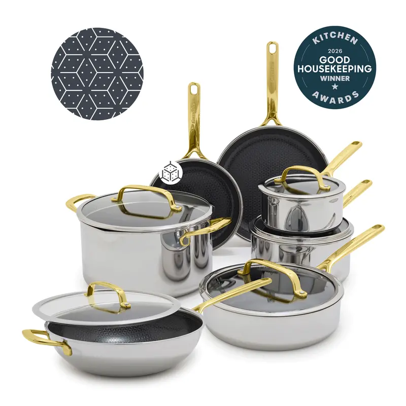 Spectra Gold Hybrid Ceramic Nonstick 12-Piece Cookware Collection 1