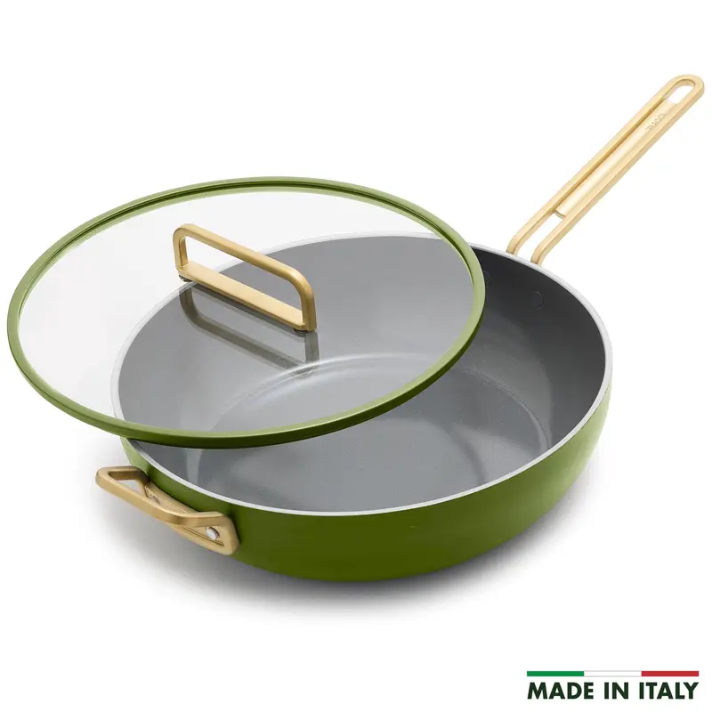 Stanley Tucci 6.5-Quart Essential Ceramic Nonstick Stanley Pan – Tuscan Olive 1