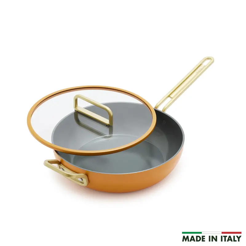 Stanley Tucci Ceramic Nonstick 4.5-Qt Junior Stanley Pan In Roma Gold 1