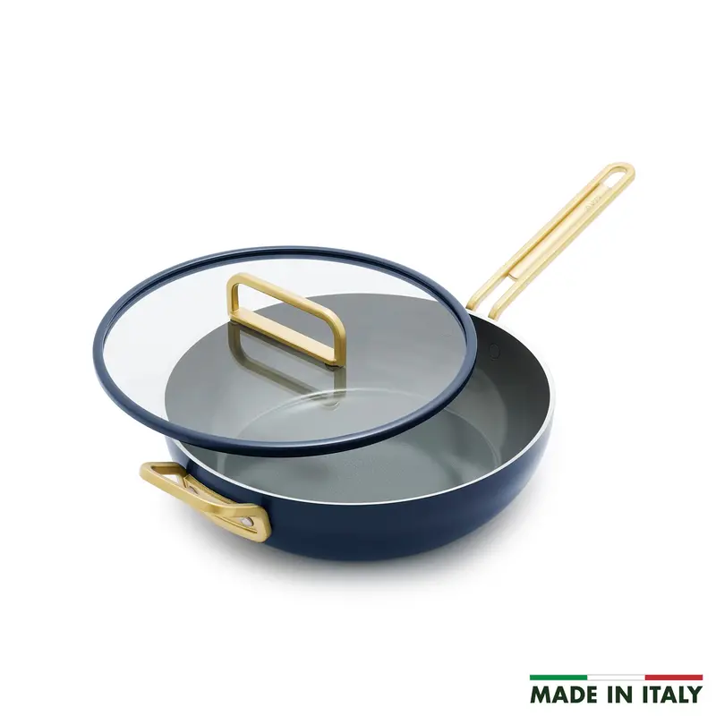 Stanley Tucci Marino Blue 4.5-Quart Ceramic Stanley Pan Jr. 1
