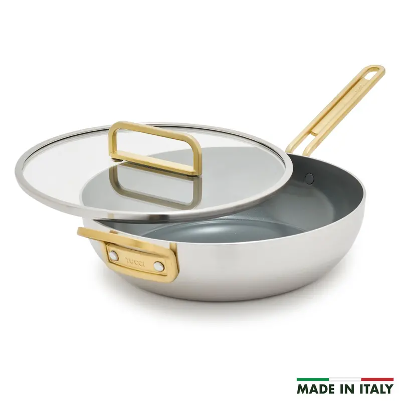 Stanley Tucci Stainless Steel Ceramic Nonstick Stanley Pan Jr. – 4.5-Quart With Lid 1
