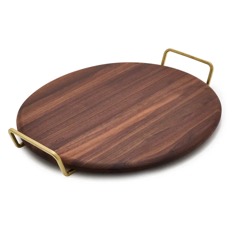 Stanley Tucci Walnut Pizza & Serving Board – 20" X 18" Natural Wood Surface 1