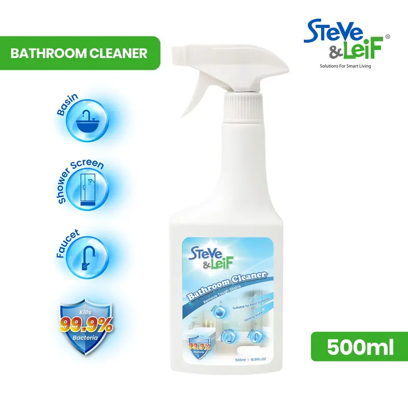 Steve & Leif Bathroom Cleaner (500 Ml) — Antibacterial Formula For Showers, Tiles, And Fixtures 1