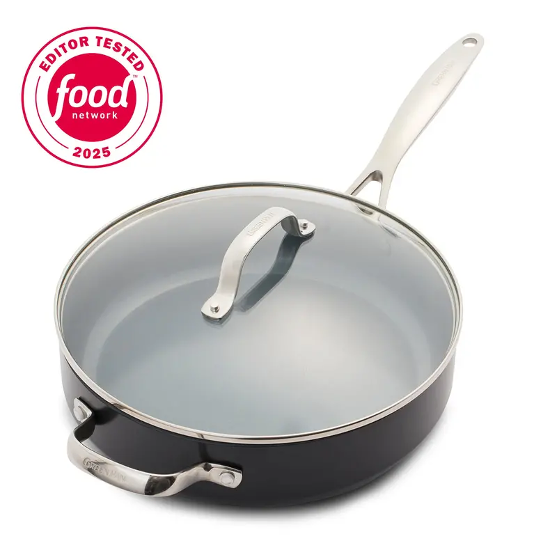 Valencia Pro Ceramic Nonstick 4.5-Quart Sauté Pan With Glass Lid 1