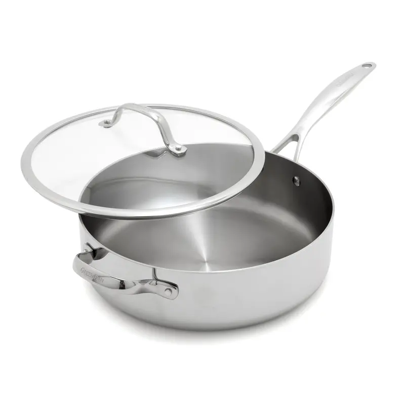 Valencia Pro Stainless Steel 5-Qt Sauté Pan With Lid (Uncoated) 1